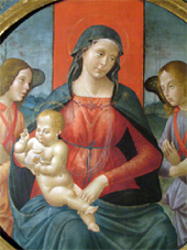 sebastiano mainardi madonna con due angeli tondo san gimignano